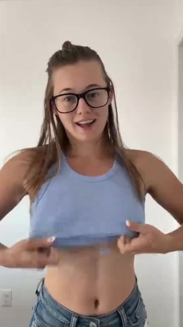 This nerdy girl will show you her intelligent side and her sexy side